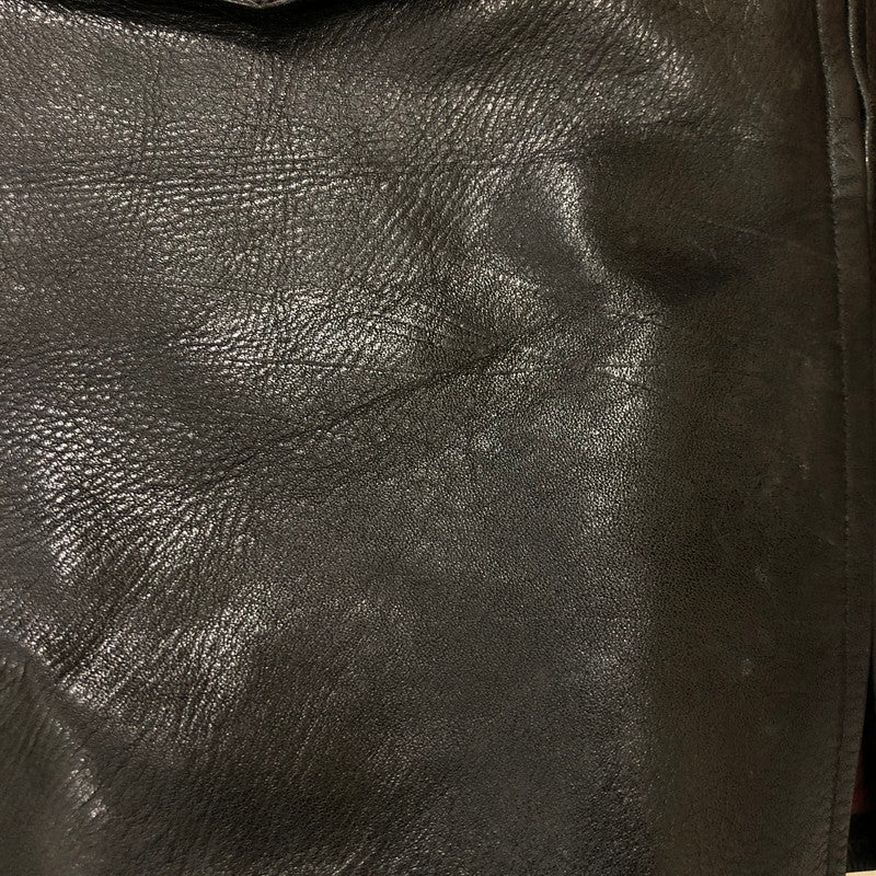【現状渡し品】【メンズ】 UNKNOWN LEATHER DOUBLE JACKET レザー ダブル ジャケット アウター 147-250622-KS-21-tei サイズ：表記なし カラー：ブラック 万代Net店