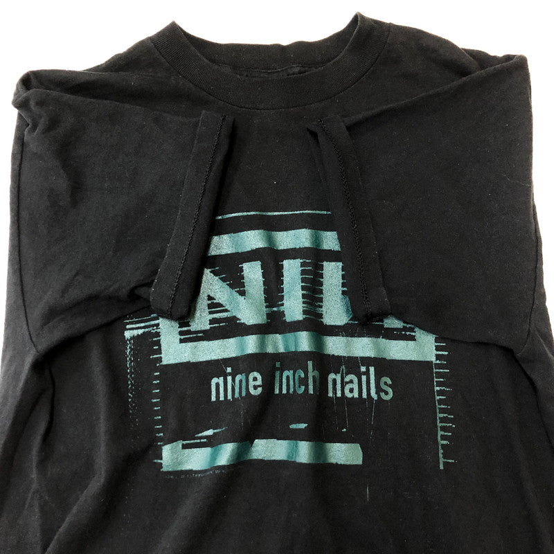 【中古品】【メンズ】 ALL SPORT オールスポーツ 90's NINE INCH NAILS VINTAGE NOTHING TEE 90年代 ナイン インチ ネイルズ ナッシング Tシャツ ヴィンテージ 半袖 トップス 145-250609-KS-14-tei サイズ：L カラー：ブラック 万代Net店