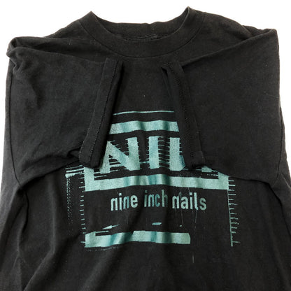 【中古品】【メンズ】 ALL SPORT オールスポーツ 90's NINE INCH NAILS VINTAGE NOTHING TEE 90年代 ナイン インチ ネイルズ ナッシング Tシャツ ヴィンテージ 半袖 トップス 145-250609-KS-14-tei サイズ：L カラー：ブラック 万代Net店