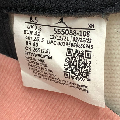 【未使用品】【メンズ】 NIKE ナイキ AIR JORDAN 1 HIGH OG BLEACHED CORAL 555088-108 エア ジョーダン 1 レトロ ハイ オリジナル スニーカー 靴 160-250606-kk-04-tei カラー：WHITE/BLEACHED CORAL-BLACK 万代Net店