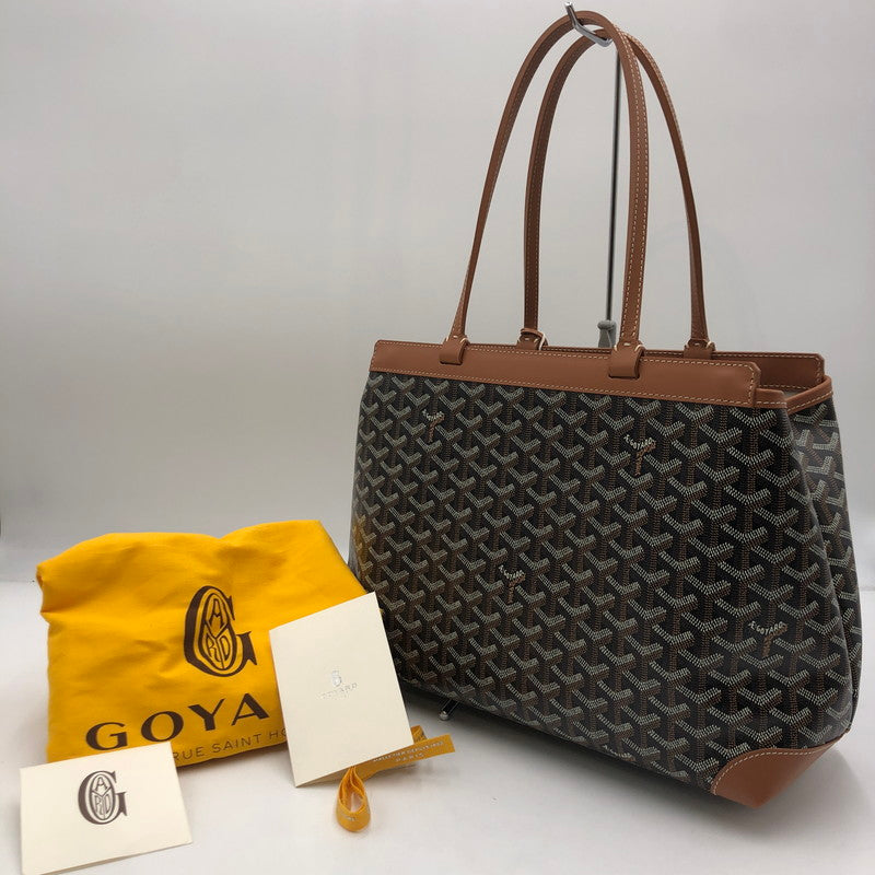 【中古品】【メンズ/レディース】 GOYARD ゴヤール 24SS SAC BELLECHASSE BIAUDE PM NOIR ET NATUREL BELBIAPMLTY01CL03P サック ベルシャス ビオード PM ノワール エ ナチュレル トート カバン バッグ 180-250725-KS-01-tei カラー：ブラック/ブラウン 万代Net店
