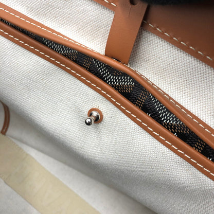 【中古品】【メンズ/レディース】 GOYARD ゴヤール 24SS SAC BELLECHASSE BIAUDE PM NOIR ET NATUREL BELBIAPMLTY01CL03P サック ベルシャス ビオード PM ノワール エ ナチュレル トート カバン バッグ 180-250725-KS-01-tei カラー：ブラック/ブラウン 万代Net店