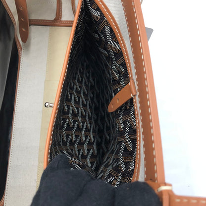 【中古品】【メンズ/レディース】 GOYARD ゴヤール 24SS SAC BELLECHASSE BIAUDE PM NOIR ET NATUREL BELBIAPMLTY01CL03P サック ベルシャス ビオード PM ノワール エ ナチュレル トート カバン バッグ 180-250725-KS-01-tei カラー：ブラック/ブラウン 万代Net店