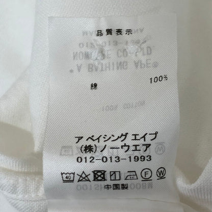 【中古品】【メンズ】 A BATHING APE アベイシングエイプ ABC CAMO ONE POINT RELAXED FIT SHIRT 001SHK801008M ABCカモ ワンポイント リラックスフィットシャツ 長袖 トップス 142-250606-kk-18-tei サイズ：XL カラー：ホワイト 万代Net店