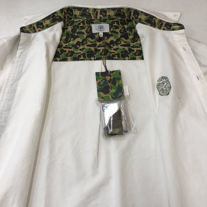 【中古品】【メンズ】 A BATHING APE アベイシングエイプ ABC CAMO ONE POINT RELAXED FIT SHIRT 001SHK801008M ABCカモ ワンポイント リラックスフィットシャツ 長袖 トップス 142-250606-kk-18-tei サイズ：XL カラー：ホワイト 万代Net店