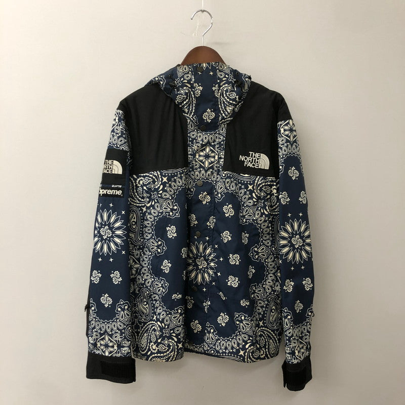 【中古品】【メンズ】 Supreme シュプリーム × THE NORTH FACE ザ ノースフェイス 別注 コラボ 14AW BANDANA MOUNTAIN PARKA CHM9 バンダナ マウンタンパーカー ライトアウター ジャケット 149-250731-kk-12-tei サイズ：M カラー：ネイビー 万代Net店