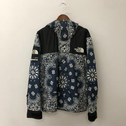 【中古品】【メンズ】 Supreme シュプリーム × THE NORTH FACE ザ ノースフェイス 別注 コラボ 14AW BANDANA MOUNTAIN PARKA CHM9 バンダナ マウンタンパーカー ライトアウター ジャケット 149-250731-kk-12-tei サイズ：M カラー：ネイビー 万代Net店
