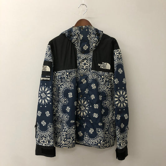 【中古品】【メンズ】 Supreme シュプリーム × THE NORTH FACE ザ ノースフェイス 別注 コラボ 14AW BANDANA MOUNTAIN PARKA CHM9 バンダナ マウンタンパーカー ライトアウター ジャケット 149-250731-kk-12-tei サイズ：M カラー：ネイビー 万代Net店