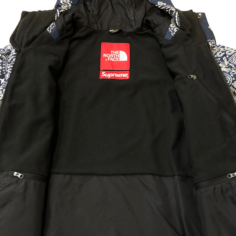 【中古品】【メンズ】 Supreme シュプリーム × THE NORTH FACE ザ ノースフェイス 別注 コラボ 14AW BANDANA MOUNTAIN PARKA CHM9 バンダナ マウンタンパーカー ライトアウター ジャケット 149-250731-kk-12-tei サイズ：M カラー：ネイビー 万代Net店