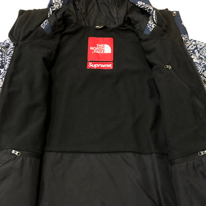 【中古品】【メンズ】 Supreme シュプリーム × THE NORTH FACE ザ ノースフェイス 別注 コラボ 14AW BANDANA MOUNTAIN PARKA CHM9 バンダナ マウンタンパーカー ライトアウター ジャケット 149-250731-kk-12-tei サイズ：M カラー：ネイビー 万代Net店