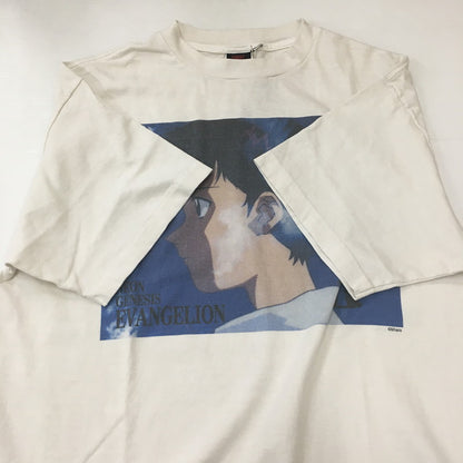 【中古美品】【メンズ】 SAINT MICHAEL セントマイケル × 新世紀エヴァンゲリオン 別注 コラボ 24SS EV SS TEE/SHINJI SM-YS8-0000-C25 エヴァ ショートスリーブ Tシャツ 碇シンジ 半袖 トップス 142-250608-kk-15-tei サイズ：L カラー：ホワイト 万代Net店