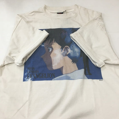 【中古美品】【メンズ】 SAINT MICHAEL セントマイケル × 新世紀エヴァンゲリオン 別注 コラボ 24SS EV SS TEE/SHINJI SM-YS8-0000-C25 エヴァ ショートスリーブ Tシャツ 碇シンジ 半袖 トップス 142-250608-kk-15-tei サイズ：L カラー：ホワイト 万代Net店