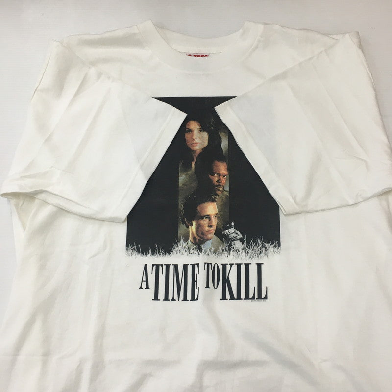 【中古品】【メンズ】 Q-TEES キューティーズ 90's A TIME TO KILL S/S PRINT T-SHIRT 90年代 ア タイムトゥー キル ショートスリーブ プリント Tシャツ 半袖 トップス 145-250608-kk-30-tei サイズ：XL カラー：ホワイト 万代Net店