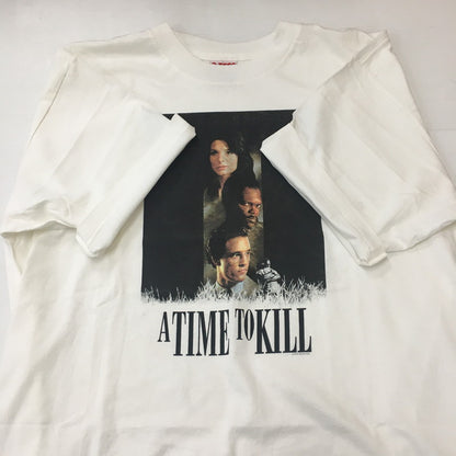 【中古品】【メンズ】 Q-TEES キューティーズ 90's A TIME TO KILL S/S PRINT T-SHIRT 90年代 ア タイムトゥー キル ショートスリーブ プリント Tシャツ 半袖 トップス 145-250608-kk-30-tei サイズ：XL カラー：ホワイト 万代Net店