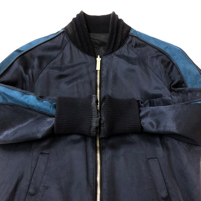【中古品】【メンズ】 junhashimoto ジュンハシモト 17SS SKA-JACKET NARROW MA-1 104171000 スカジャケット ナロー リバーシブルスカジャン アウター 140-250621-yo-08-tei サイズ：2 カラー：ネイビー/ネイビー 万代Net店