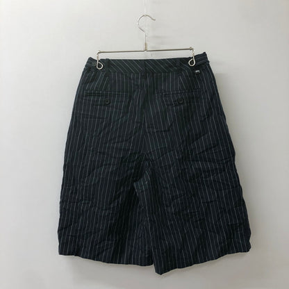【中古品】【メンズ】 24SS VOLUME PLEATED SHORT WRINKLED STRIPE 112314 リンクルストライプ ボリューム プリーツハーフパンツ ボトムス ショートパンツ ショーツ 153-250618-kk-25-fuzh サイズ：28 カラー：ネイビー 万代Net店