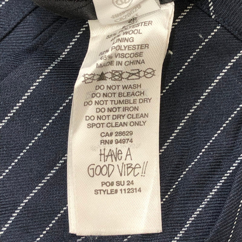 【中古品】【メンズ】 24SS VOLUME PLEATED SHORT WRINKLED STRIPE 112314 リンクルストライプ ボリューム プリーツハーフパンツ ボトムス ショートパンツ ショーツ 153-250618-kk-25-fuzh サイズ：28 カラー：ネイビー 万代Net店