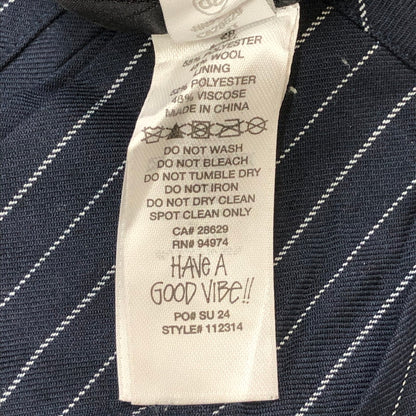【中古品】【メンズ】 24SS VOLUME PLEATED SHORT WRINKLED STRIPE 112314 リンクルストライプ ボリューム プリーツハーフパンツ ボトムス ショートパンツ ショーツ 153-250618-kk-25-fuzh サイズ：28 カラー：ネイビー 万代Net店