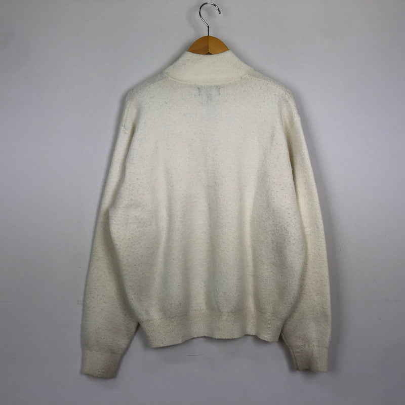 【中古品】【メンズ】 STUSSY ステューシー 24SS HALF ZIP MOCK NECK SWEATER 117219 ハーフジップ モックネック セーター 長袖 トップス トレーナー 142-251120-yy-06-tei サイズ：S カラー：アイボリー 万代Net店