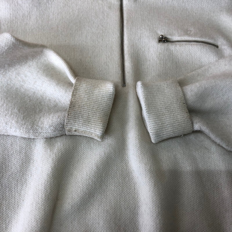 【中古品】【メンズ】 STUSSY ステューシー 24SS HALF ZIP MOCK NECK SWEATER 117219 ハーフジップ モックネック セーター 長袖 トップス トレーナー 142-251120-yy-06-tei サイズ：S カラー：アイボリー 万代Net店