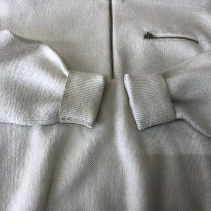 【中古品】【メンズ】 STUSSY ステューシー 24SS HALF ZIP MOCK NECK SWEATER 117219 ハーフジップ モックネック セーター 長袖 トップス トレーナー 142-251120-yy-06-tei サイズ：S カラー：アイボリー 万代Net店