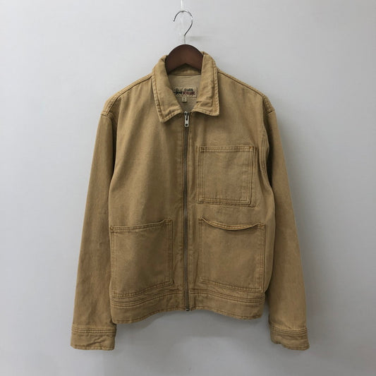 【中古品】【メンズ】 STUSSY ステューシー DENIM ZIP WORK JACKET 115682 デニム ジップ ワークジャケット ライトアウター 142-250618-kk-08-fuz サイズ：S カラー：ベージュ 万代Net店