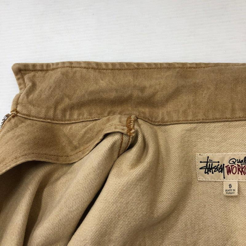 【中古品】【メンズ】 STUSSY ステューシー DENIM ZIP WORK JACKET 115682 デニム ジップ ワークジャケット ライトアウター 142-250618-kk-08-fuz サイズ：S カラー：ベージュ 万代Net店