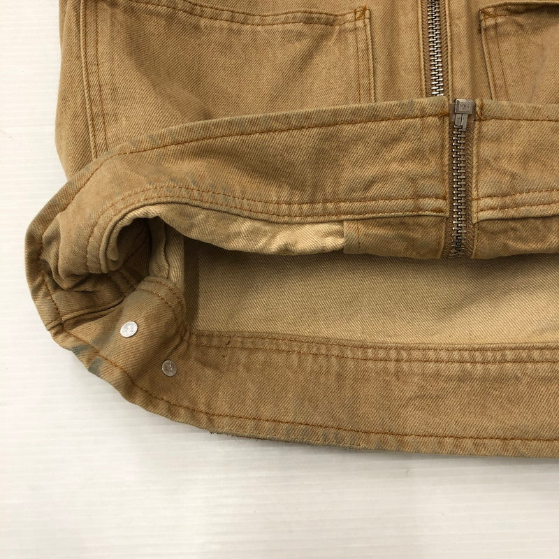 【中古品】【メンズ】 STUSSY ステューシー DENIM ZIP WORK JACKET 115682 デニム ジップ ワークジャケット ライトアウター 142-250618-kk-08-fuz サイズ：S カラー：ベージュ 万代Net店