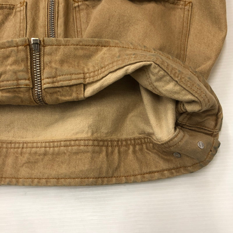 【中古品】【メンズ】 STUSSY ステューシー DENIM ZIP WORK JACKET 115682 デニム ジップ ワークジャケット ライトアウター 142-250618-kk-08-fuz サイズ：S カラー：ベージュ 万代Net店