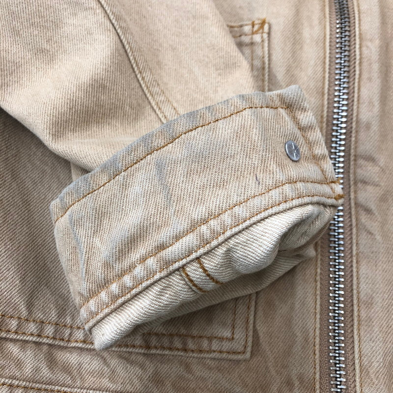 【中古品】【メンズ】 STUSSY ステューシー DENIM ZIP WORK JACKET 115682 デニム ジップ ワークジャケット ライトアウター 142-250618-kk-08-fuz サイズ：S カラー：ベージュ 万代Net店