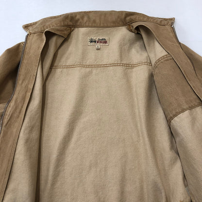 【中古品】【メンズ】 STUSSY ステューシー DENIM ZIP WORK JACKET 115682 デニム ジップ ワークジャケット ライトアウター 142-250618-kk-08-fuz サイズ：S カラー：ベージュ 万代Net店