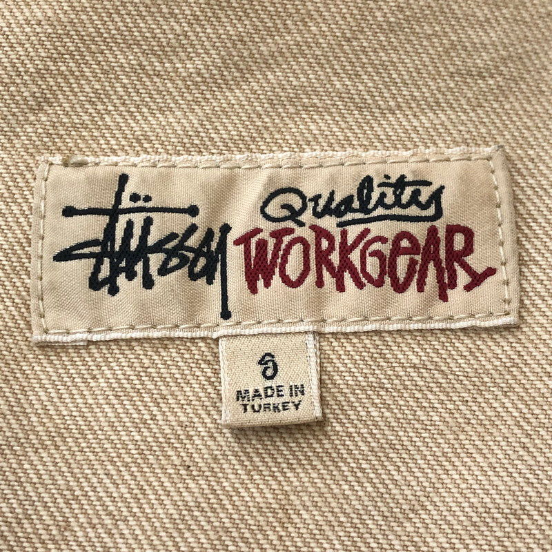 【中古品】【メンズ】 STUSSY ステューシー DENIM ZIP WORK JACKET 115682 デニム ジップ ワークジャケット ライトアウター 142-250618-kk-08-fuz サイズ：S カラー：ベージュ 万代Net店