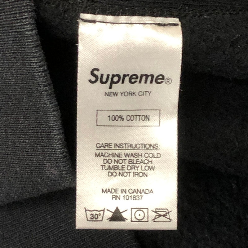 【中古品】【メンズ】 Supreme シュプリーム × COMME des GARCONS コムデギャルソン 別注 コラボ 17SS BOX LOGO HOODED SWEATSHIRT ボックスロゴ フーデッドスウェットシャツ トップス プルオーバーパーカー 149-250731-kk-06-tei サイズ：L カラー：ブラック 万代Net店
