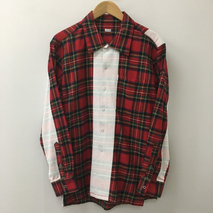 【中古品】【メンズ】 SEQUEL シークエル 23AW LINE NEL CHECK SHIRT SQ-23AW-SH-03 ライン ネルチェック シャツ 長袖 トップス 142-250613-KS-07-fuz サイズ：S カラー：REDCHECK 万代Net店
