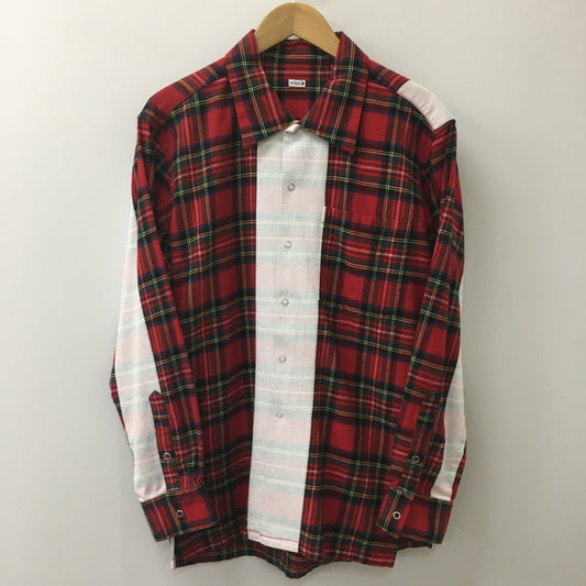 【中古品】【メンズ】 SEQUEL シークエル 23AW LINE NEL CHECK SHIRT SQ-23AW-SH-03 ライン ネルチェック シャツ 長袖 トップス 142-250613-KS-07-fuz サイズ：S カラー：REDCHECK 万代Net店