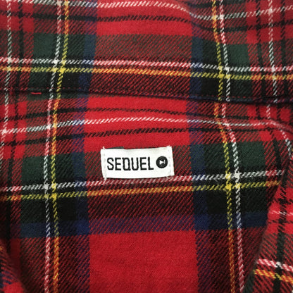 【中古品】【メンズ】 SEQUEL シークエル 23AW LINE NEL CHECK SHIRT SQ-23AW-SH-03 ライン ネルチェック シャツ 長袖 トップス 142-250613-KS-07-fuz サイズ：S カラー：REDCHECK 万代Net店