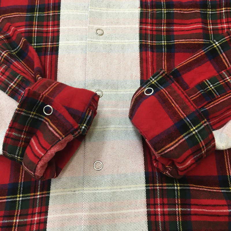 【中古品】【メンズ】 SEQUEL シークエル 23AW LINE NEL CHECK SHIRT SQ-23AW-SH-03 ライン ネルチェック シャツ 長袖 トップス 142-250613-KS-07-fuz サイズ：S カラー：REDCHECK 万代Net店