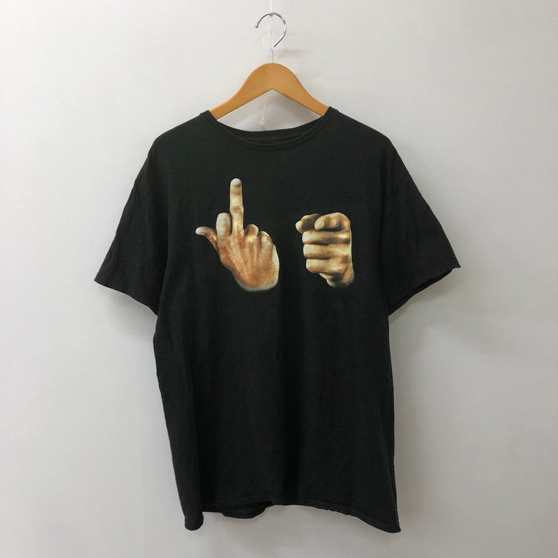 【中古品】【メンズ】 SPENCERS スペンサーズ 90~00's HAND SIGN TEE 90-00年代 ハンドサイン Tシャツ 半袖 トップス 145-250618-kk-20-tei サイズ：L カラー：ブラック 万代Net店