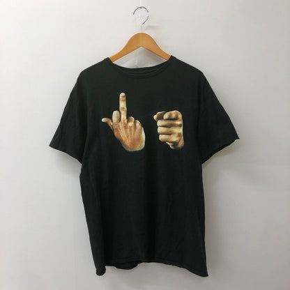 【中古品】【メンズ】 SPENCERS スペンサーズ 90~00's HAND SIGN TEE 90-00年代 ハンドサイン Tシャツ 半袖 トップス 145-250618-kk-20-tei サイズ：L カラー：ブラック 万代Net店