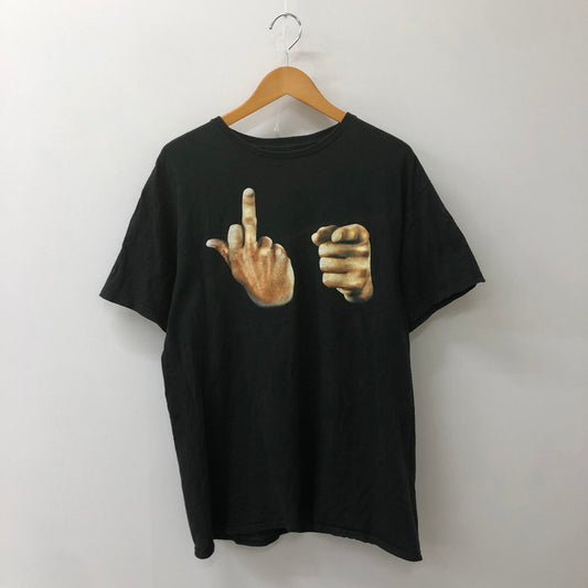 【中古品】【メンズ】 SPENCERS スペンサーズ 90~00's HAND SIGN TEE 90-00年代 ハンドサイン Tシャツ 半袖 トップス 145-250618-kk-20-tei サイズ：L カラー：ブラック 万代Net店