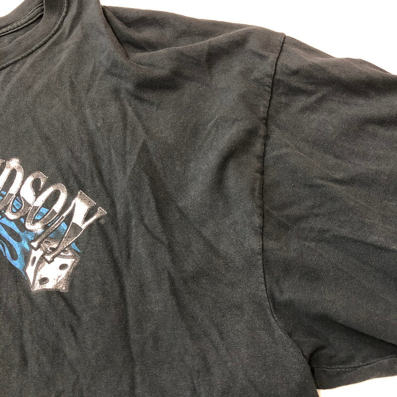 【現状渡し品】【メンズ】 HARLEY DAVIDSON ハーレーダビッドソン 00's BLUE FIRE L/S T-SHIRT 00年代 ブルーファイヤー ロングスリーブ Tシャツ 長袖 トップス 145-250618-kk-18-tei サイズ：3XL カラー：ブラック（色褪せ大） 万代Net店