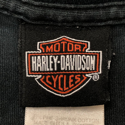 【現状渡し品】【メンズ】 HARLEY DAVIDSON ハーレーダビッドソン 00's BLUE FIRE L/S T-SHIRT 00年代 ブルーファイヤー ロングスリーブ Tシャツ 長袖 トップス 145-250618-kk-18-tei サイズ：3XL カラー：ブラック（色褪せ大） 万代Net店