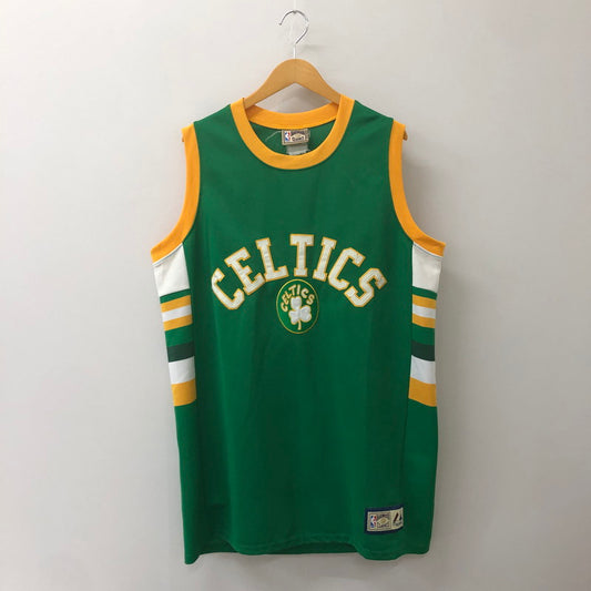 【中古品】【メンズ】 MAJESTIC HARDWOOD CLASSICS マジェスティック ハードウッドクラシックス 90's NBA BOSTON CELTICS GAME SHIRT 90年代 ボストン・セルティックス ゲームシャツ トップス 145-250618-kk-12-tei サイズ：表記消え 下記参照 カラー：グリーン 万代Net店