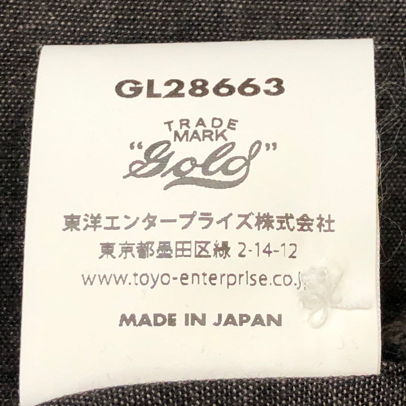 【中古品】【メンズ】 GOLD ゴールド 21AW VAT DYE CHAMBRAY BAND COLLAR L/S SHIRT GL28663 ヴァット ダイ シャンブレー バンドカラー ロングスリーブシャツ 長袖 トップス 145-250618-kk-11-tei サイズ：L カラー：ブラック 万代Net店