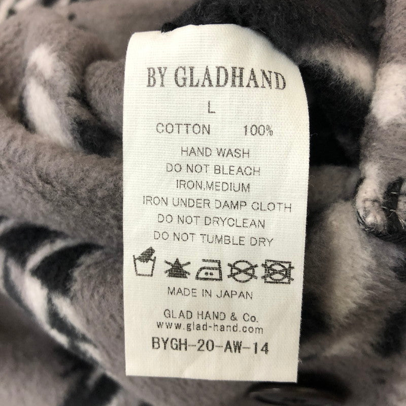 【中古品】【メンズ】 BY GLADHAND バイグラッドハンド 20AW REVERSIBLE BLANKET HOODED COAT BYGH-20-AW-14 リバーシブル ブランケット フーデッドコート アウター 142-250618-kk-07-tei サイズ：L カラー：グレー 万代Net店