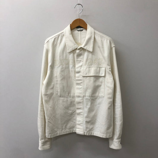 【中古品】【メンズ】 Christian Dior クリスチャンディオール 21SS LOGO EMBROIDERED DENIM JACKET 013D488C240X ロゴ 刺繍 デニムジャケット ライトアウター 141-250622-KS-04-tei サイズ：44 カラー：ホワイト 万代Net店