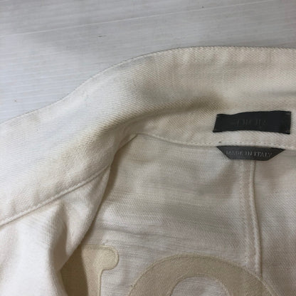 【中古品】【メンズ】 Christian Dior クリスチャンディオール 21SS LOGO EMBROIDERED DENIM JACKET 013D488C240X ロゴ 刺繍 デニムジャケット ライトアウター 141-250622-KS-04-tei サイズ：44 カラー：ホワイト 万代Net店