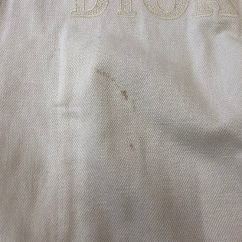 【中古品】【メンズ】 Christian Dior クリスチャンディオール 21SS LOGO EMBROIDERED DENIM JACKET 013D488C240X ロゴ 刺繍 デニムジャケット ライトアウター 141-250622-KS-04-tei サイズ：44 カラー：ホワイト 万代Net店