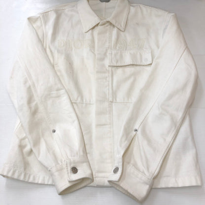 【中古品】【メンズ】 Christian Dior クリスチャンディオール 21SS LOGO EMBROIDERED DENIM JACKET 013D488C240X ロゴ 刺繍 デニムジャケット ライトアウター 141-250622-KS-04-tei サイズ：44 カラー：ホワイト 万代Net店