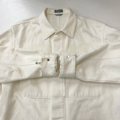 【中古品】【メンズ】 Christian Dior クリスチャンディオール 21SS LOGO EMBROIDERED DENIM JACKET 013D488C240X ロゴ 刺繍 デニムジャケット ライトアウター 141-250622-KS-04-tei サイズ：44 カラー：ホワイト 万代Net店
